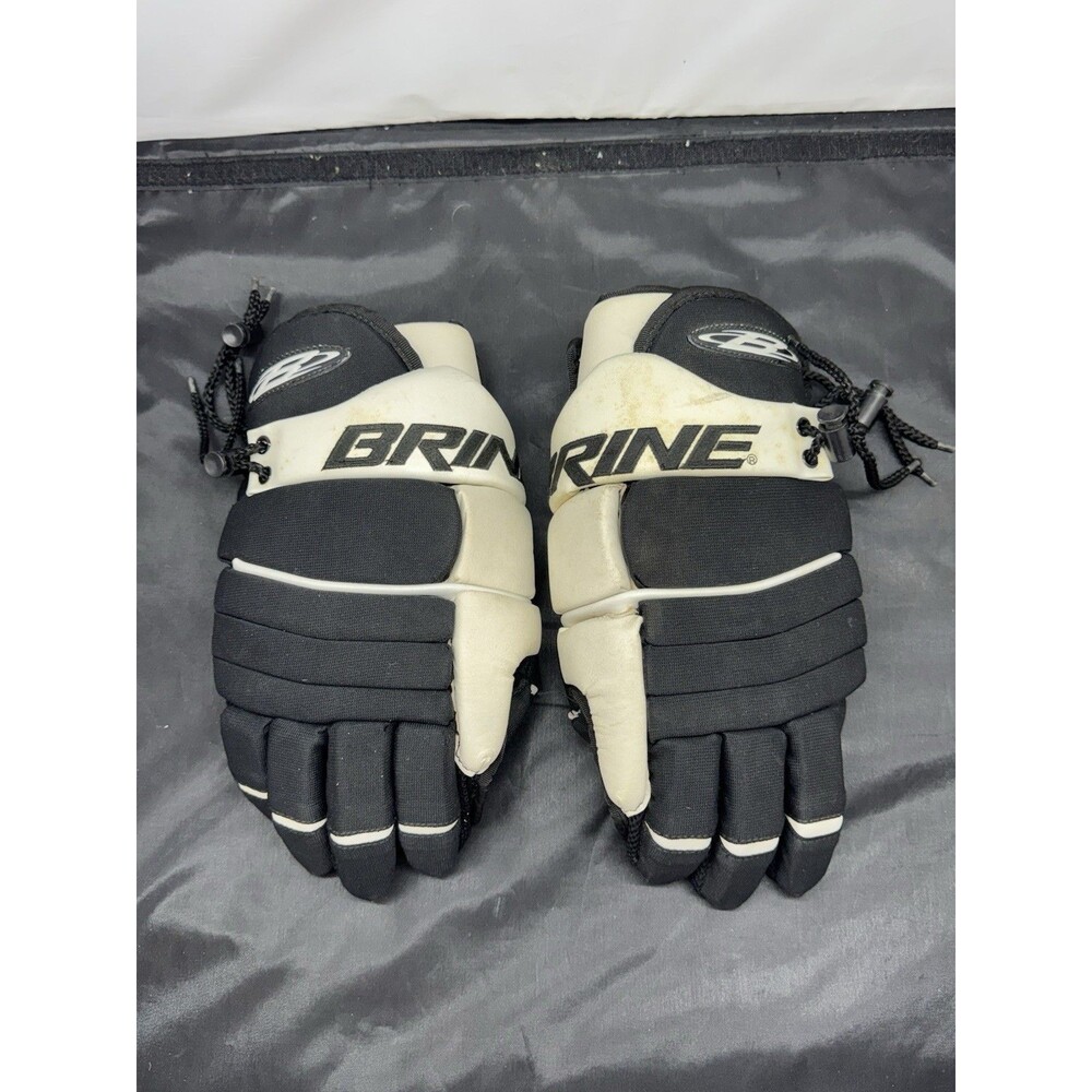 Brine L-35 Lacrosse Black White Gloves Coolmax Vintage